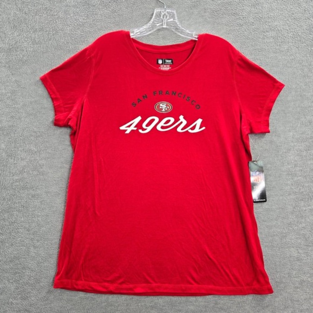 San Francisco 49ers Women Top‎ 2XL Red Shirt Short Sleeve Crew Neck Tee NWT